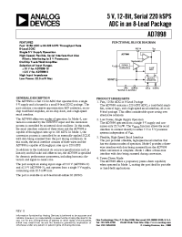 Datasheet EVAL-AD7898CB manufacturer Analog Devices